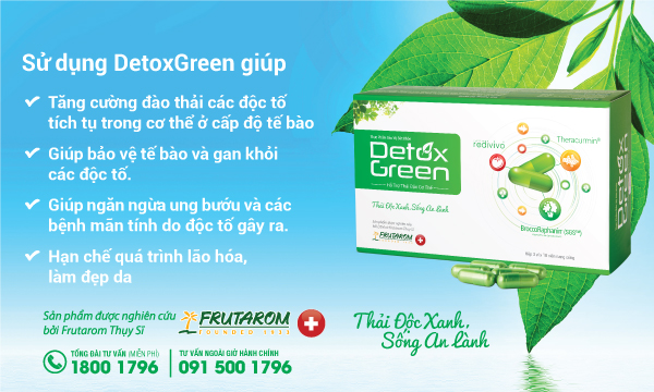 Sản phẩm DetoxGreen có tác dụng tăng tổng hợp glutathione lên 240% lần, giúp detox cơ thể hiệu quả