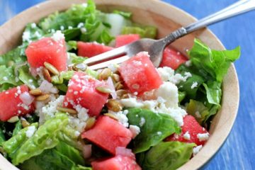 detox dưa hấu với salad